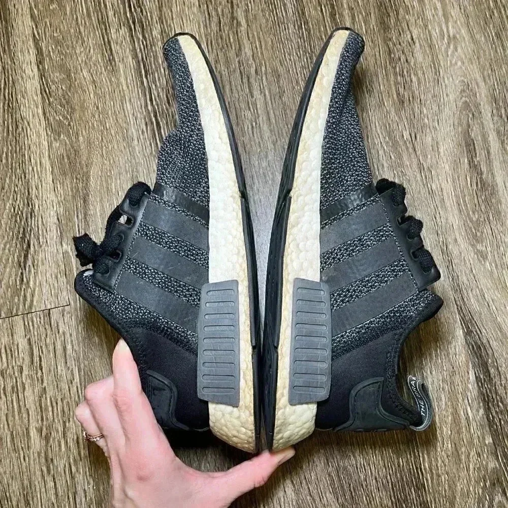 Mens Adidas NMD R1 Black Sneakers - 9